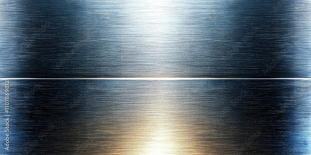 Poster textured metallic surface with reflective qualities displaying smooth lines and gradients of light