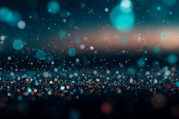 Obraz premium christmas lights on the snow small particles