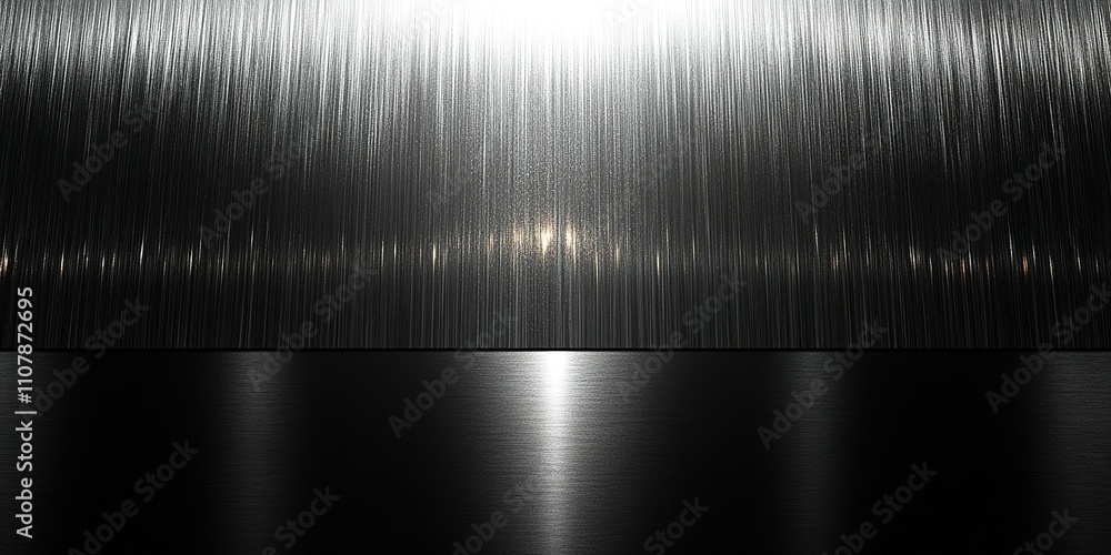 Aufkleber reflective metallic surface showcasing intricate texture with light glimmering in the background