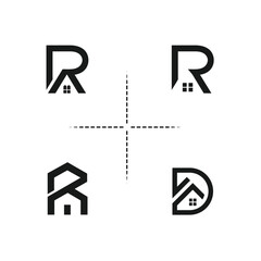 R Letter Minimal Logo Vector Images 