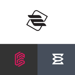 Minimal letter logo design vector sign