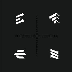 Initial letter logo template set vector image