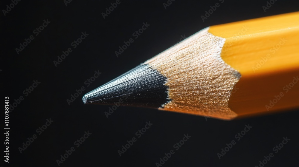 Poster close-up shot of a pencil with a black tip, great for creative and writing-related concepts