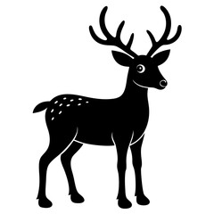 Obraz premium Deer Running vector white backgrount.