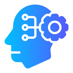 critical thinking gradient icon