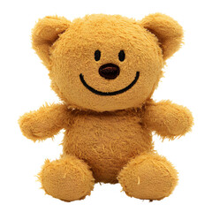 Obraz premium A cute, plush teddy bear with a friendly smile, perfect for companionship or decoration.