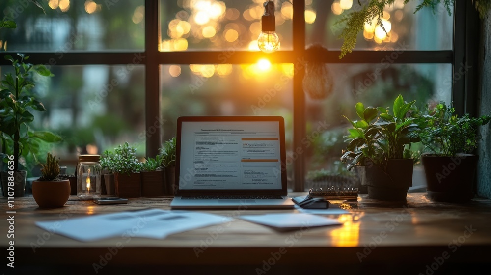 Poster invoice and online digital statements concept person using laptop to check debt payment checklist do