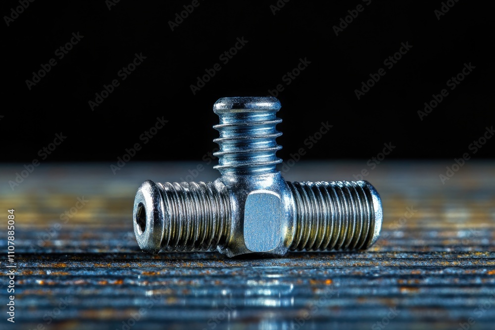 Aufkleber a close-up view of a single screw on a table