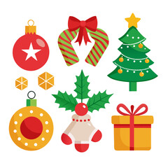 set of christmas icons
