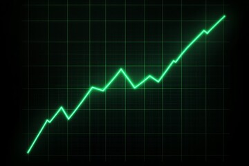 chart in green colors on a black background.