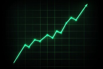 chart in green colors on a black background.