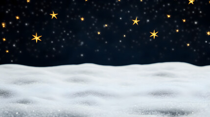 Fototapeta premium A snowy night sky filled with sparkling stars, giving the impression that Christmas magic is everywhere. A starry Christmas sky