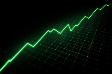 chart in green colors on a black background.