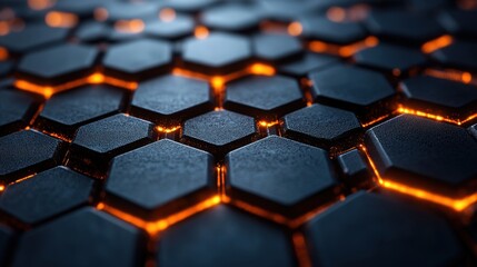 Obraz premium loop animation of hexagonal structure background 3d rendering