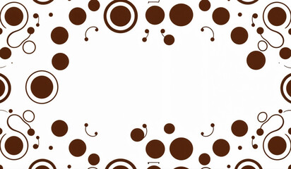 Obraz premium Abstract wallpaper with a white background with metallic brown circles