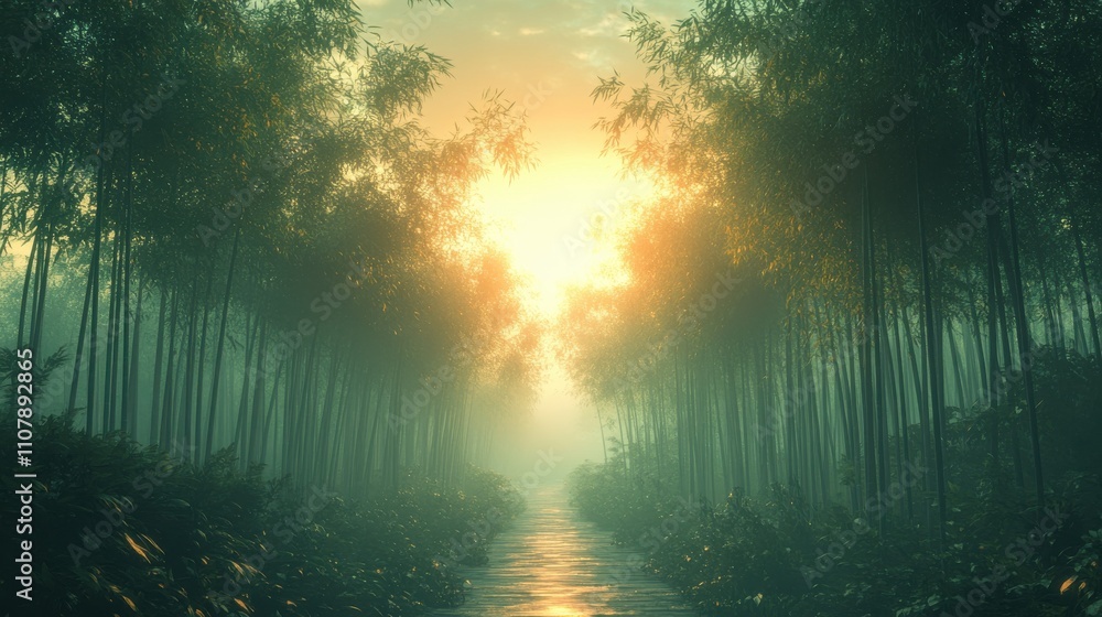 Poster loop animation of retro chinese acient bamboo slip 3d rendering