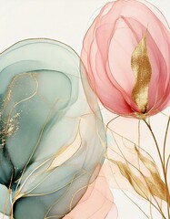 fiori stile acquarello