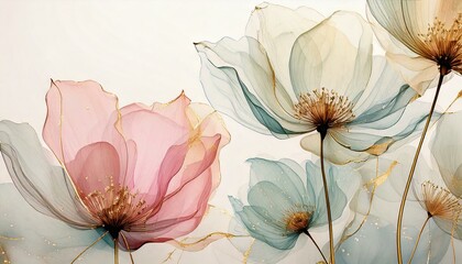 fiori stile acquarello