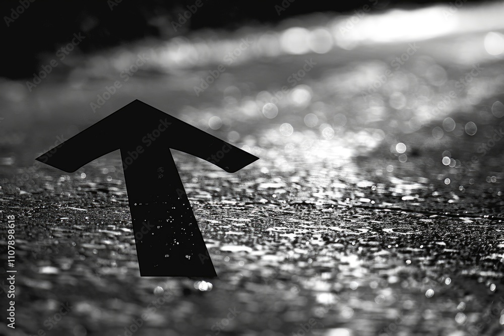 Poster a simple street sign in black and white, perfect for use in graphic design or as a background elemen