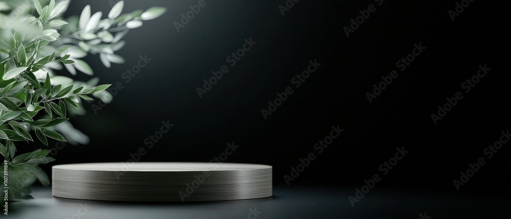 Poster black and white photograph of a round, circular object on a black surface. the object appears to be 