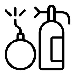 Obraz premium extinguisher line icon