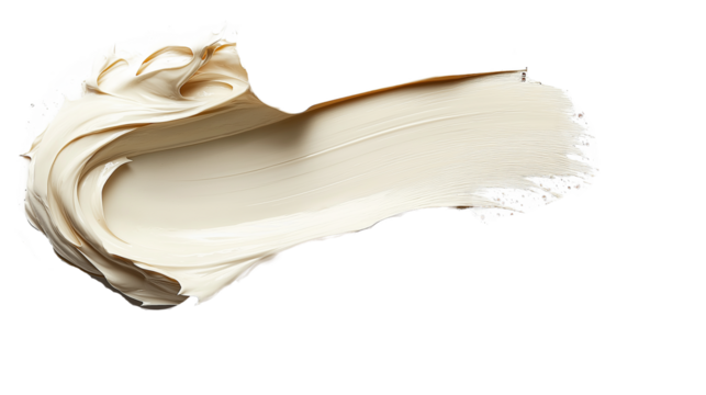 Cream cosmetics smear smudge isolated on white background 