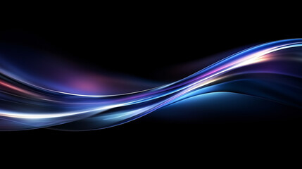 Fototapeta premium A Dynamic Abstract Design: Striking Waves of Color such as Blue, Purple, and Red Flow Vibrantly Against a Dark Backdrop, Creating a Luminous and Visually Captivating Composition