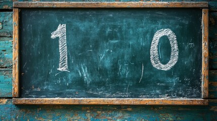 Obraz premium Chalkboard Number Ten Image
