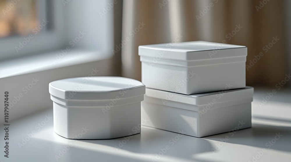 Poster packaging box and container 3d rendering