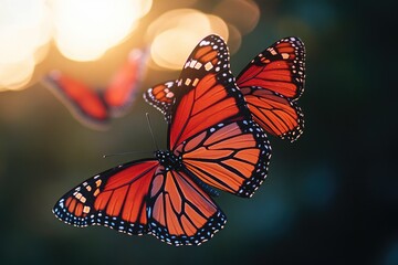A clear image of a butterfly with blurred surroundings