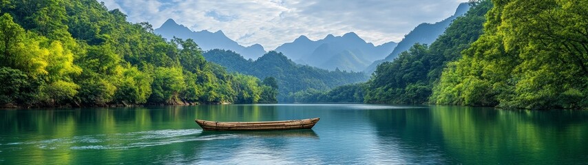 Serene Bamboo Scene with Lush Greenery and Tranquil Atmosphere for Nature Lovers and Relaxation Spaces