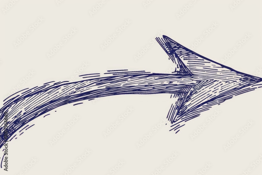 Poster An arrow pointing to the left direction