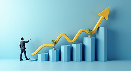 business person with graph