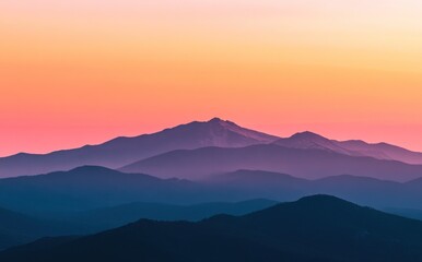 Obraz premium Sunset Mountainscape