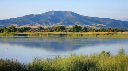 Serene Mountain Reflection Over Tranquil Lake