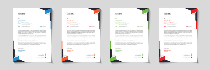 corporate modern letterhead design template