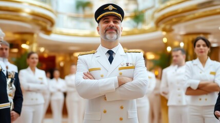 Captain and Crew Thanking Passengers on Final Night
