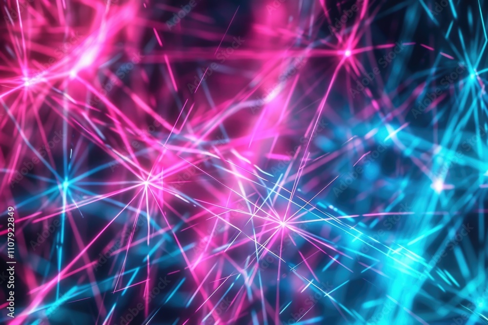 Poster A close-up view of a cluster of bright lights with a shallow depth of field, perfect for use in designs where attention is needed