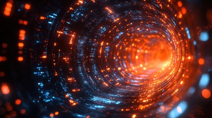 technology cube cyberspace background 3d rendering