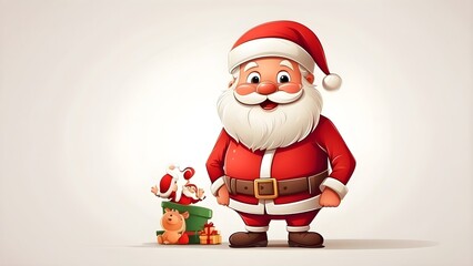 Santa cartoons illustration on white background