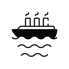 Obraz premium Cruise Ship vector icon