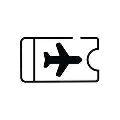 Fototapeta premium Plane Ticket vector icon