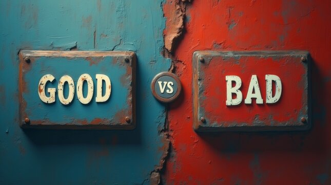 good or bad choice concept, business ethics	
