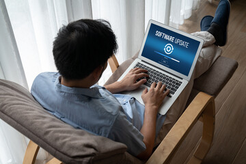 Software update on computer for modish version of device software upgrade