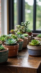 Cactus succulent plant, plant in the interior