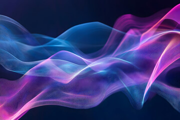 Obraz premium Glowing Abstract Design with Dynamic Energy and Digital Motion