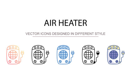 Air Heater icon design with white background stock illustration