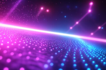 Fototapeta premium Dynamic Neon Wave Abstract Background