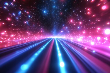 Vibrant Lights in Cosmic Space