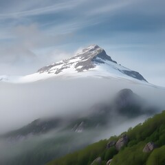 Stunning Mountain Fog Image – Perfect for Nature Blogs and Scenic Designs